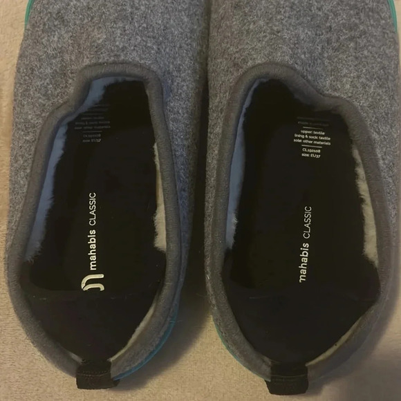 Mahabis Classic Gray Felt Shearling Detachable Women’s Slippers - Picture 4 of 9